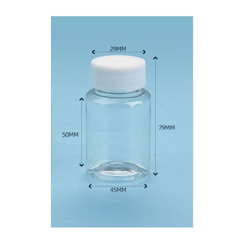 4Pcs Clear PET Plastic Bottling bottle, 80ml Empty Organizer with
