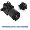 CGEAMDY Waterproof Trailer Socket, 7-Pin to 5-Hole Car Socket, Car