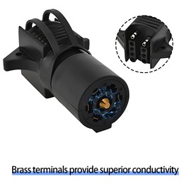 CGEAMDY Waterproof Trailer Socket, 7-Pin to 5-Hole Car Socket, Car Socket Accessories, Suitable for Caravans, Trucks, Caravans, Trailers, Tractors, Boats