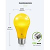 LOHAS Dusk to Dawn Bug Light Bulb Outdoor, A19 Yellow