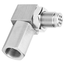 90 Degree Catalytic Converter CEL Eliminate Check O2 Sensor Socket Stainless Steel for Auto