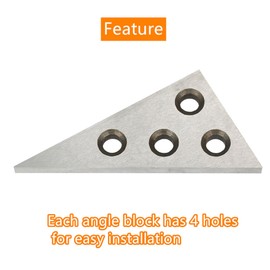 waltyotur Solid Angle Plate Set Industrial Tools 2 Pcs Triangle Angle Block 30-60-90 Degree & 45-45-90 Degree Precision Machinist Measurement Tool