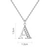 Cotigo - Stainless Steel Letter Necklace with Sparkling Cubic Zirconia