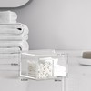 WORHE Cotton Swab Ball Holder Rectangle Qtip Holder with Lid