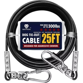 Shoppal mall Tie Out Cable For Dogs Up To 300lbs, 25ft Extra Strong 1000lbs Break Strength