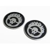 SESHOP 2 MAD MAX SKULL THIN ALUMINUM EMBLEMS LOGO BADGES