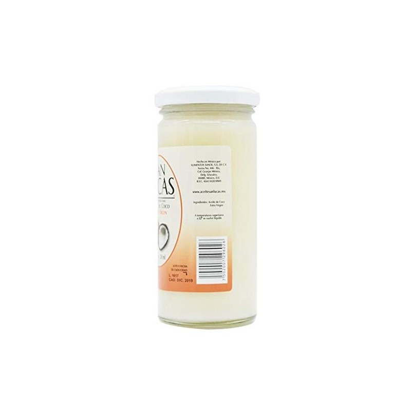 Aceite de Coco Extra Virgen. Comestible. 230 ml
