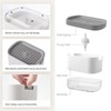 RUFCRIL Soap Pump Dispenser and Sponge Holder with Sponge, 10
