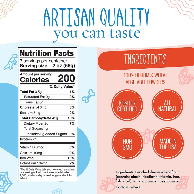 Pastabilities Fun Shaped Pasta for Kids - Tennis Pasta -