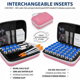 Peptide Case for Fridge, Fits 1-3ml Peptide Vials and Bac Water, only Case