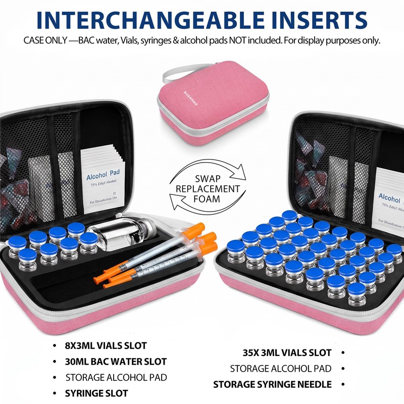 Peptide Case for Fridge, Fits 1-3ml Peptide Vials and Bac