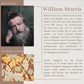 LZ Handbag Tote Bag Large Capacity Women's Canvas Bag Shopping Bag Monet Oil Painting With Zipper Library, Carry Laptop (william morris)