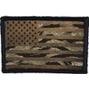 Brown/Tiger Stripe USA Flag Morale Patch. 2x3 Hook Patch. Made