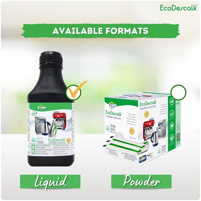 EcoDescalk Universal ecological concentrate (9 descaling processes). 100% natural descaler.