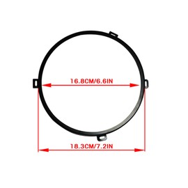 Soporte de montaje redondo para faro de 7 pulgadas, anillo de metal delantero izquierdo y derecho, negro compatible con Jeep Wrangler JK 2007-2017