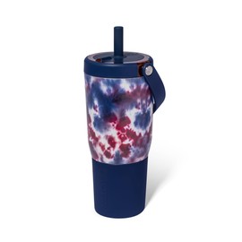 BrüMate Resa 25oz 100% Leakproof Travel Tumbler with Handle & Straw | Flexible Soft Sip Straw | Silicone Sleeve for Durability | Stainless Steel | Cup Holder & Travel Friendly | (Star Burst)