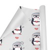 OTVEE Funny Penguins Design Birthday Wrapping Paper Roll, Mini Roll