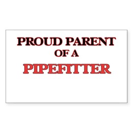 CafePress Proud Parent of A Pipefitter Sticker Rectangle Bumper Sticker Car Decal