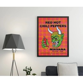 Red Hot Chili Peppers 1991 Concert Poster - 11" x 17" inches