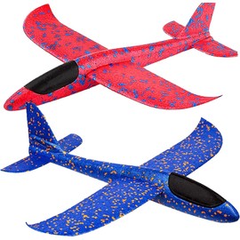 Tuko Foam Airplane Toys 32cm/2 Pack, Outdoor Flying Toys for 3+ Boys and Girls Toy Gift