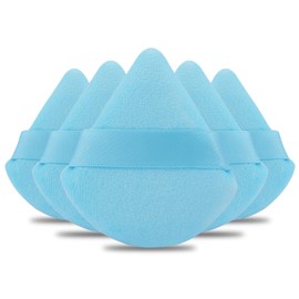 Powder Puff Daubigny 6 PCS Makeup Puff Face Soft Triangle Powder Puffs for Loose Powder Mineral Powder Body Powder Velour Cosmetic Foundation Sponges Blender Beauty Makeup Tools(Blue)