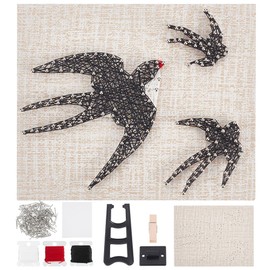 WEBEEDY DIY Swallow String Art Kit for Beginner 3D Animal String Art Crafts Kit for Adults,Arts Crafts Kit with Instruction and All Supplies,Home Wall Decorations Unique Women Gift
