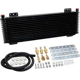 TEMSONE low pressure drop trans cooler,40k Transmission Oil Cooler LPD47391 Compatible with tru cool Heavy Duty 40,000 GVW Max - low pressure drop trans cooler - Black