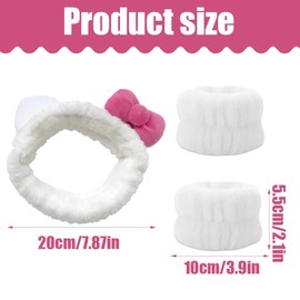 GXGM Spa Headband, Women's Elastic Face Wrist Wash Band, Hair Accessories for Washing Face, Hairband, Wrist Sweatband, Cosmetic Headband for Beauty, Skin Care, Yoga, Sports, Pack of 3, bronze