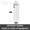 OGGI Tall Clear Canister with Clamp Lid, 58 oz -