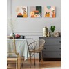 DOCLY&WOPL Boho Kitchen Decor Wall Art Modern Mid-Century Abstract Fruits