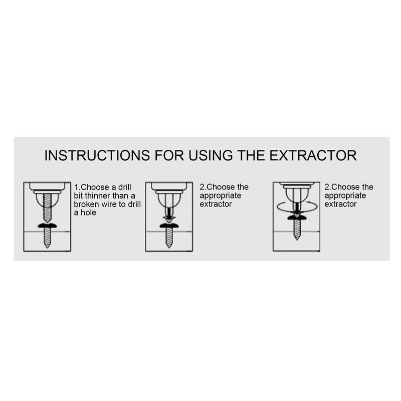 KSOPUERT Hex Shank Broken Screw Extractor Kit 6Pcs Reverse Thread