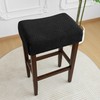 EVOLLER Waterproof Bar Stool Covers Rectangle 2 Pack Black Jacquard