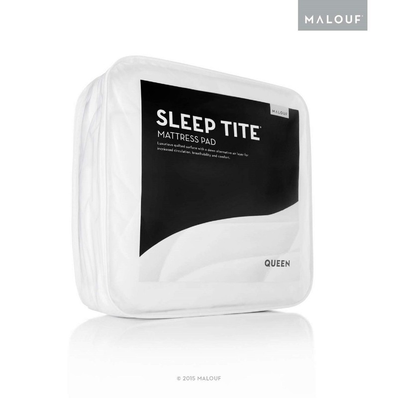 MALOUF SLEEP TITE Quilted Mattress Pad with Soft Down Alternative