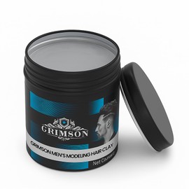 GRIMSON Matte Hair Clay for Men – Strong Hold, Natural Matte Finish, Non-Greasy Hair Wax, Easy to Wash Out, Textured Styling Clay for All Hair Types, 100g