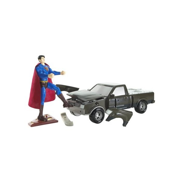 Truck Lifting Superman Figure