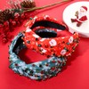 ANGLESJELL 2PCS Christmas Headband for Women Rhinestone Christmas Holiday Accessories