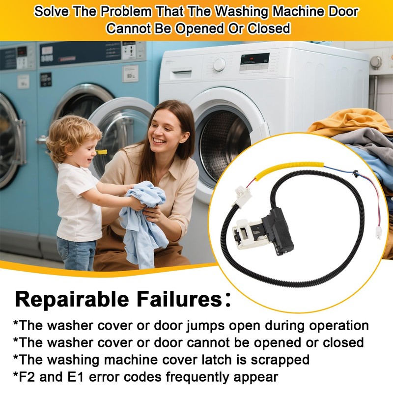 W11307244 Washer Lid Lock Kit with Lid Strike for Whirlpool