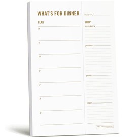 Meal Planning Notepad - What's for Dinner Weekly Meal Planner and Grocery List Magnet Pad with Tear-Off Shopping List - Family Dinner Menu for Fridge & Meal Prep - 6x9” - 50 Sheets