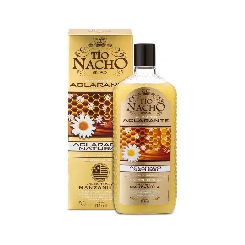 Shampoo Tío Nacho Aclarante X 415 Ml Jalea Real Manzanilla