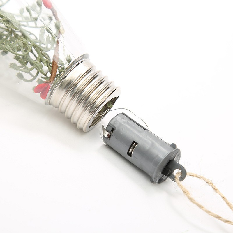 6Pcs Shining Christmas Balls with LED Light Pendants Refillable Ball