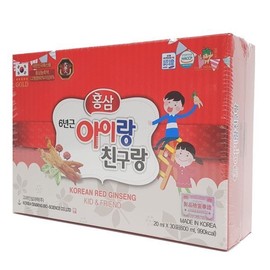 어린이 홍삼액 6년근홍삼 아이랑친구랑 고려인삼과학 Children's Red Ginseng Extract 6-Year-Old Red Ginseng with Friends for Kids Korean Ginseng Science