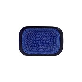 Polmedia Polish Pottery 13-inch Stoneware Rectangular Baker H4135F Hand Painted from Ceramika Artystyczna in Boleslawiec Poland. Shape S226A(427) Pattern P0746A(884X)