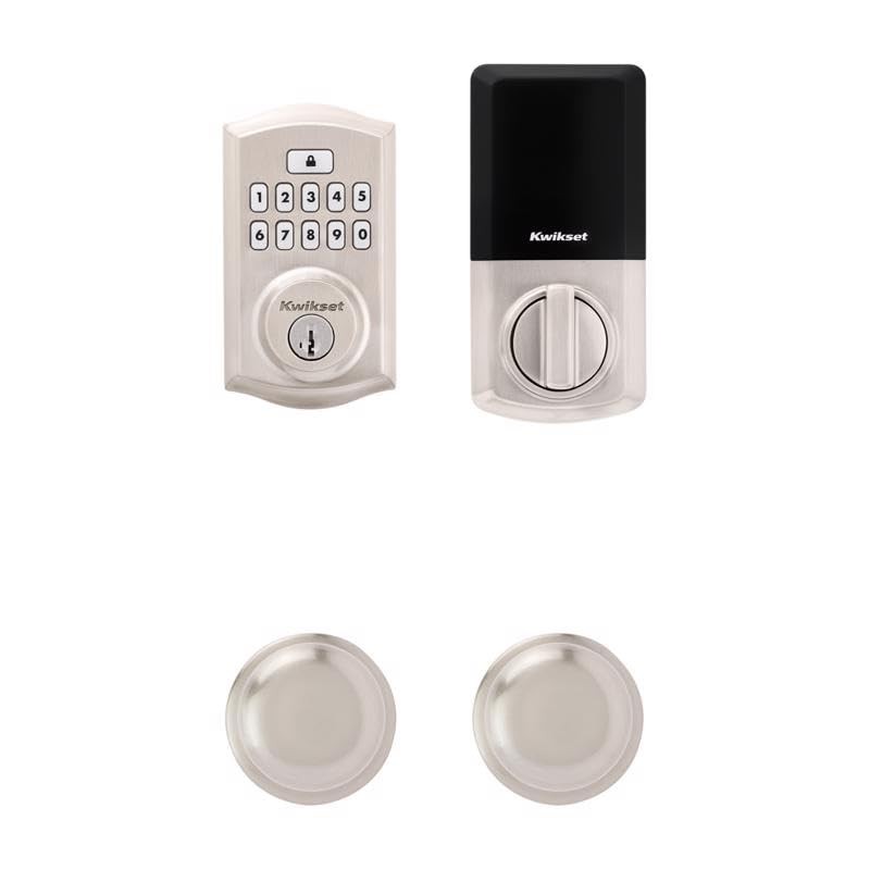 Kwikset 9260TRL-15S Traditional SmartCode Keypad Electronic Deadbolt SmartKey Satin Nickel