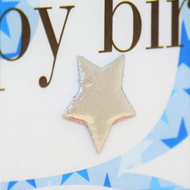 Birthday Card Blue, Happy 3rd Birthday, Boy or Girl Age 3, Embellished with a Padded Star