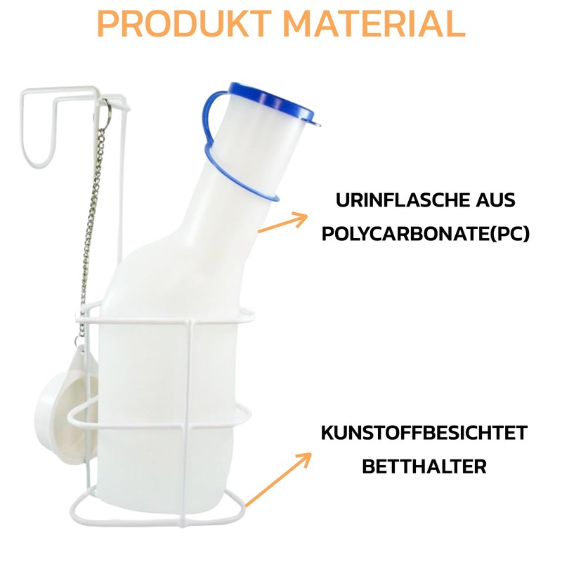 PP Urine Bottle for Men, 1 Litre / 1000 ml,