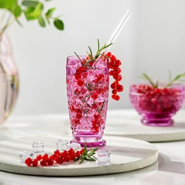 Villeroy & Boch - Boston Berry Long Drink Glass, 300 ml, Crystal Glass for Cocktails, Dishwasher-Safe, Pink