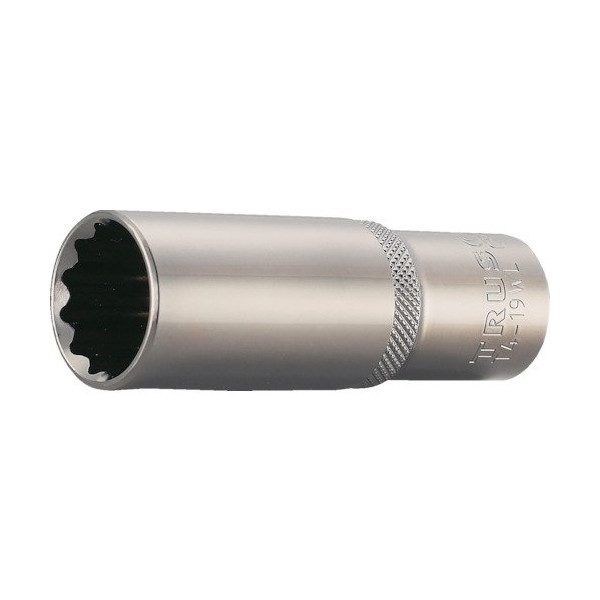 TRUSCO T4-21WL Deep Socket, 12 Square Type, Insertion Angle 0.5