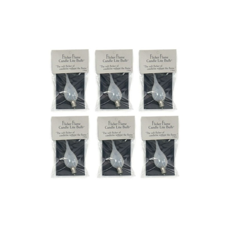 6 Pack Flicker-flame Candle-lite Light Bulb