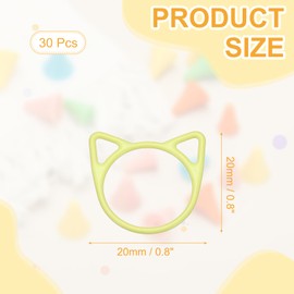 PATIKIL Crochet Stitch Markers, 30Pcs Knitting Markers Needle Pin Cat Locking Stitch Marker for Sewing Crocheting DIY Craft, Bright Yellow