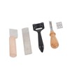 Metal Leather Skiver Set Easy Cutting Incisive Curved Handle Safety